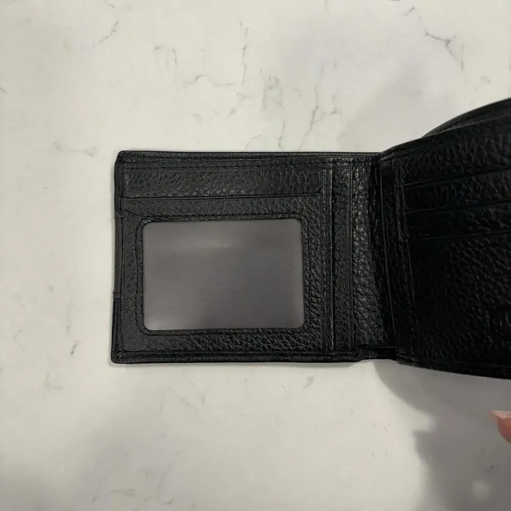 Montblanc Bifold Wallet Mens One Size Leather Black Luxury Suede Lining EUC